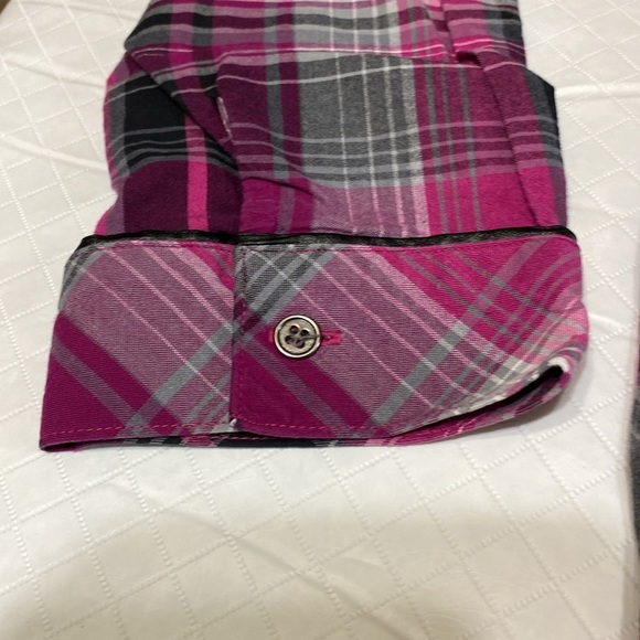 Christopher and Banks lightweight zipper jacket plaid size large - Picture 12 of 13